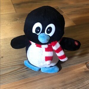 Gemmy Adorable Animated Christmas Penguin Plush Toy sings Jingle Bell